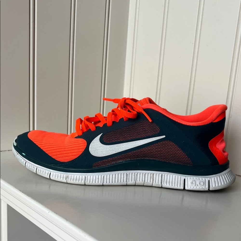 NIKE FREE 4.0 V3 MIDNIGHT TURQUOISE/WHITE-TOTAL CRIMSON 9